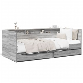 vidaXL Tagesbett mit Schubladen Grau Sonoma 75x190 cm Holzwerkstoff