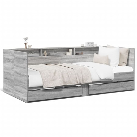 vidaXL Tagesbett mit Schubladen Grau Sonoma 75x190 cm Holzwerkstoff