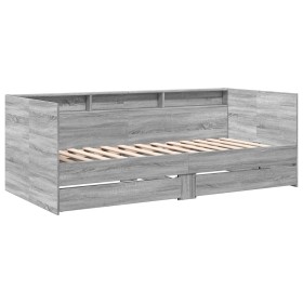 vidaXL Tagesbett mit Schubladen Grau Sonoma 75x190 cm Holzwerkstoff