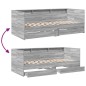 vidaXL Tagesbett mit Schubladen Grau Sonoma 75x190 cm Holzwerkstoff vidaXL Tagesbett mit Schubladen Grau Sonoma 75x190 cm Holzwerkstoff