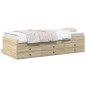vidaXL Tagesbett mit Schubladen Sonoma-Eiche 75x190 cm Holzwerkstoff vidaXL Tagesbett mit Schubladen Sonoma-Eiche 75x190 cm Holzwerkstoff