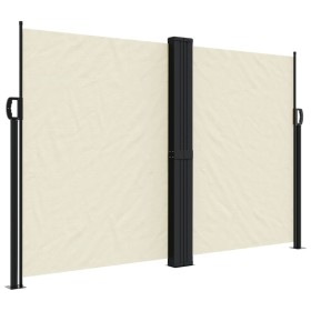 vidaXL Seitenmarkise Ausziehbar Creme 160x1000 cm
