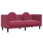 vidaXL Sofa mit Kissen 2-Sitzer Weinrot Samt vidaXL Sofa mit Kissen 2-Sitzer Weinrot Samt