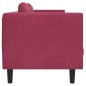 vidaXL Sofa mit Kissen 2-Sitzer Weinrot Samt vidaXL Sofa mit Kissen 2-Sitzer Weinrot Samt