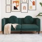 vidaXL Sofa mit Kissen 2-Sitzer Dunkelgrün Samt vidaXL Sofa mit Kissen 2-Sitzer Dunkelgrün Samt
