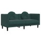 vidaXL Sofa mit Kissen 2-Sitzer Dunkelgrün Samt vidaXL Sofa mit Kissen 2-Sitzer Dunkelgrün Samt