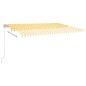 vidaXL Automatische Markise mit LED & Windsensor 5x3,5 m Gelb und Weiß vidaXL Automatische Markise mit LED & Windsensor 5x3,5 m Gelb und Weiß