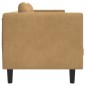 vidaXL Sofa mit Kissen 2-Sitzer Braun Samt vidaXL Sofa mit Kissen 2-Sitzer Braun Samt