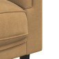 vidaXL Sofa mit Kissen 2-Sitzer Braun Samt vidaXL Sofa mit Kissen 2-Sitzer Braun Samt