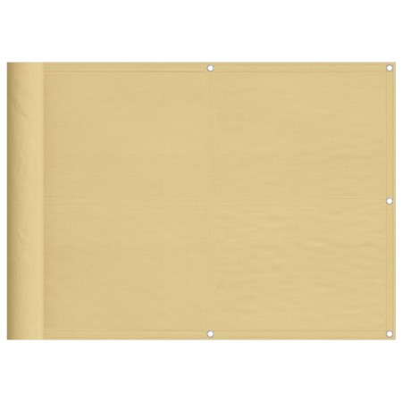 vidaXL Balkonsichtschutz Sandfarben 75x700 cm 100 % Polyester-Oxford