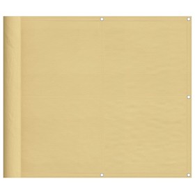 vidaXL Balkon-Sichtschutz Sandfarben 90x800 cm 100% Polyester-Oxford