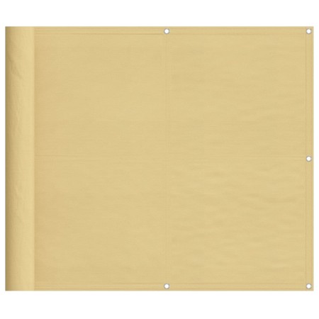 vidaXL Balkon-Sichtschutz Sandfarben 90x800 cm 100% Polyester-Oxford