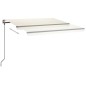 vidaXL Markise Manuell Einziehbar mit LED 4,5x3 m Creme vidaXL Markise Manuell Einziehbar mit LED 4,5x3 m Creme