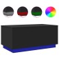 vidaXL Couchtisch mit LED-Leuchten Schwarz 90x50x40 cm vidaXL Couchtisch mit LED-Leuchten Schwarz 90x50x40 cm