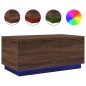 vidaXL Couchtisch mit LED-Leuchten Braun Eichen-Optik 90x50x40 cm vidaXL Couchtisch mit LED-Leuchten Braun Eichen-Optik 90x50x40 cm