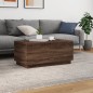 vidaXL Couchtisch mit LED-Leuchten Braun Eichen-Optik 90x50x40 cm vidaXL Couchtisch mit LED-Leuchten Braun Eichen-Optik 90x50x40 cm