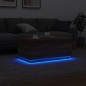 vidaXL Couchtisch mit LED-Leuchten Braun Eichen-Optik 90x50x40 cm vidaXL Couchtisch mit LED-Leuchten Braun Eichen-Optik 90x50x40 cm