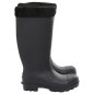 vidaXL Gummistiefel mit Herausnehmbarem Innenfutter Schwarz Gr. 39 PVC vidaXL Gummistiefel mit Herausnehmbarem Innenfutter Schwarz Gr. 39 PVC
