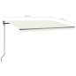 vidaXL Markise Manuell Einziehbar mit LED 4,5x3 m Creme vidaXL Markise Manuell Einziehbar mit LED 4,5x3 m Creme
