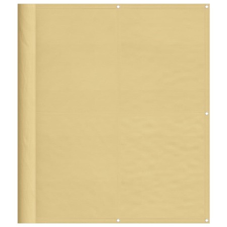 vidaXL Balkon-Sichtschutz Sandfarben 120x600 cm 100% Polyester-Oxford