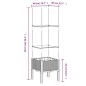 vidaXL Pflanzkübel mit Rankgitter Grau 40x40x142,5 cm PP vidaXL Pflanzkübel mit Rankgitter Grau 40x40x142,5 cm PP