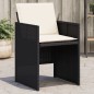 vidaXL Gartenstühle mit Kissen 4 Stk. Schwarz Poly Rattan vidaXL Gartenstühle mit Kissen 4 Stk. Schwarz Poly Rattan