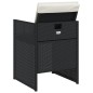vidaXL Gartenstühle mit Kissen 4 Stk. Schwarz Poly Rattan vidaXL Gartenstühle mit Kissen 4 Stk. Schwarz Poly Rattan