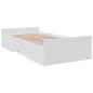 vidaXL Bettgestell mit Schubladen Weiß 75x190 cm Holzwerkstoff vidaXL Bettgestell mit Schubladen Weiß 75x190 cm Holzwerkstoff