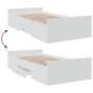 vidaXL Bettgestell mit Schubladen Weiß 75x190 cm Holzwerkstoff vidaXL Bettgestell mit Schubladen Weiß 75x190 cm Holzwerkstoff