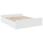 vidaXL Bettgestell mit Schubladen Weiß 140x200 cm Holzwerkstoff vidaXL Bettgestell mit Schubladen Weiß 140x200 cm Holzwerkstoff