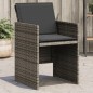 vidaXL Gartenstühle mit Kissen 4 Stk. Grau Poly Rattan vidaXL Gartenstühle mit Kissen 4 Stk. Grau Poly Rattan