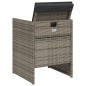 vidaXL Gartenstühle mit Kissen 4 Stk. Grau Poly Rattan vidaXL Gartenstühle mit Kissen 4 Stk. Grau Poly Rattan