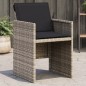 vidaXL Gartenstühle mit Kissen 4 Stk. Hellgrau Poly Rattan vidaXL Gartenstühle mit Kissen 4 Stk. Hellgrau Poly Rattan