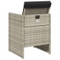 vidaXL Gartenstühle mit Kissen 4 Stk. Hellgrau Poly Rattan vidaXL Gartenstühle mit Kissen 4 Stk. Hellgrau Poly Rattan