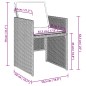 vidaXL Gartenstühle mit Kissen 4 Stk. Hellgrau Poly Rattan vidaXL Gartenstühle mit Kissen 4 Stk. Hellgrau Poly Rattan
