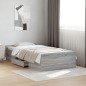 vidaXL Bettgestell mit Schubladen Grau Sonoma 75x190 cm Holzwerkstoff vidaXL Bettgestell mit Schubladen Grau Sonoma 75x190 cm Holzwerkstoff