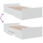vidaXL Bettgestell mit Schubladen Weiß 90x200 cm Holzwerkstoff vidaXL Bettgestell mit Schubladen Weiß 90x200 cm Holzwerkstoff