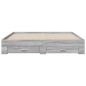 vidaXL Bettgestell mit Schubladen Grau Sonoma 200x200cm Holzwerkstoff vidaXL Bettgestell mit Schubladen Grau Sonoma 200x200cm Holzwerkstoff