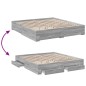 vidaXL Bettgestell mit Schubladen Grau Sonoma 200x200cm Holzwerkstoff vidaXL Bettgestell mit Schubladen Grau Sonoma 200x200cm Holzwerkstoff