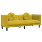 vidaXL Sofa mit Kissen 3-Sitzer Gelb Samt vidaXL Sofa mit Kissen 3-Sitzer Gelb Samt