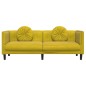 vidaXL Sofa mit Kissen 3-Sitzer Gelb Samt vidaXL Sofa mit Kissen 3-Sitzer Gelb Samt