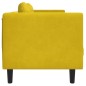 vidaXL Sofa mit Kissen 3-Sitzer Gelb Samt vidaXL Sofa mit Kissen 3-Sitzer Gelb Samt