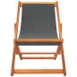 vidaXL Strandstühle 2 Stk. Klappbar Grau Stoff vidaXL Strandstühle 2 Stk. Klappbar Grau Stoff