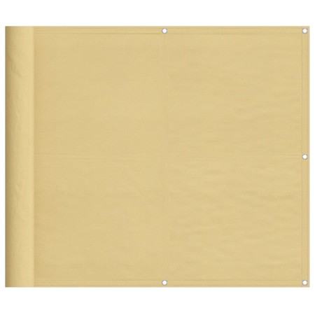vidaXL Balkon-Sichtschutz Sandfarben 90x600 cm 100% Polyester-Oxford