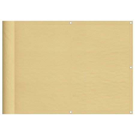 vidaXL Balkonsichtschutz Sandfarben 75x1000 cm 100 % Polyester-Oxford