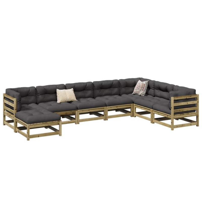 vidaXL 8-tlg. Garten-Sofagarnitur Kiefernholz Imprägniert vidaXL 8-tlg. Garten-Sofagarnitur Kiefernholz Imprägniert
