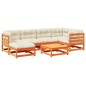 vidaXL 7-tlg. Garten-Sofagarnitur mit Kissen Wachsbraun Kiefernholz vidaXL 7-tlg. Garten-Sofagarnitur mit Kissen Wachsbraun Kiefernholz