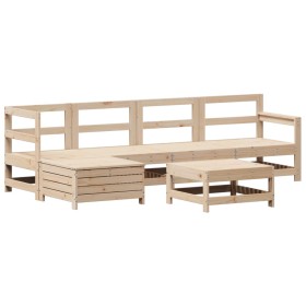 vidaXL 6-tlg. Garten-Sofagarnitur Massivholz Kiefer