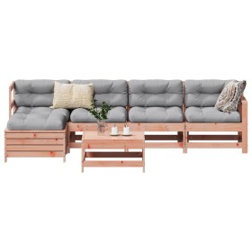 vidaXL 6-tlg. Garten-Sofagarnitur Massivholz Douglasie
