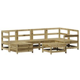 vidaXL 7-tlg. Garten-Sofagarnitur Kiefernholz Imprägniert